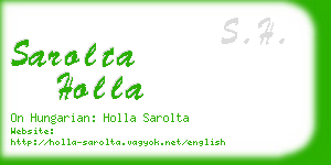 sarolta holla business card